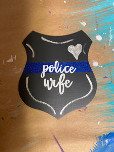 Casey - 6 inch magnet with police wife vinyl
