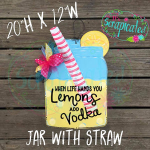 Mason Jar with Straw