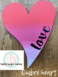 Ombre 6 inch Whimsical Heart Magnet
