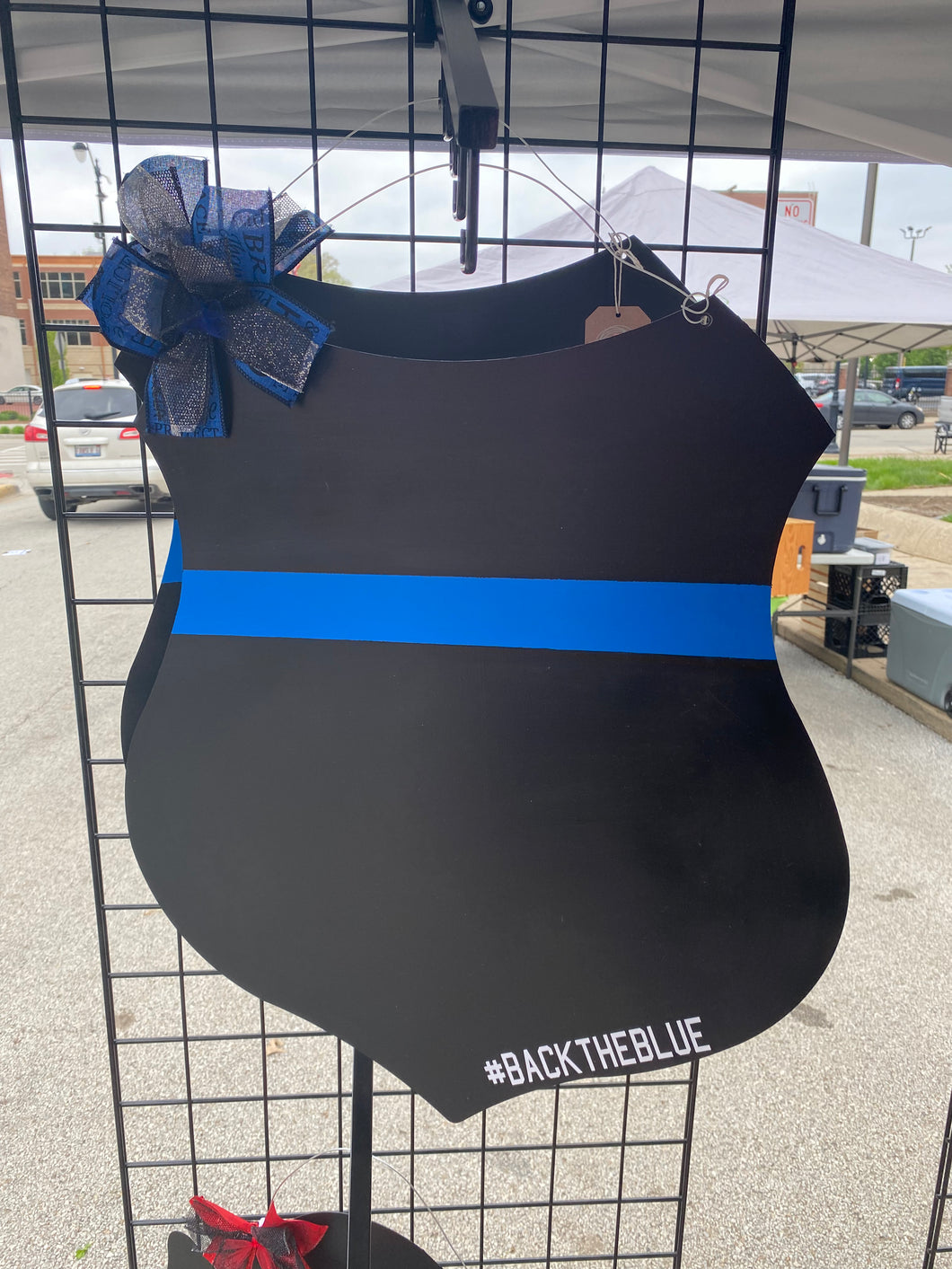 Thin blue line police badge